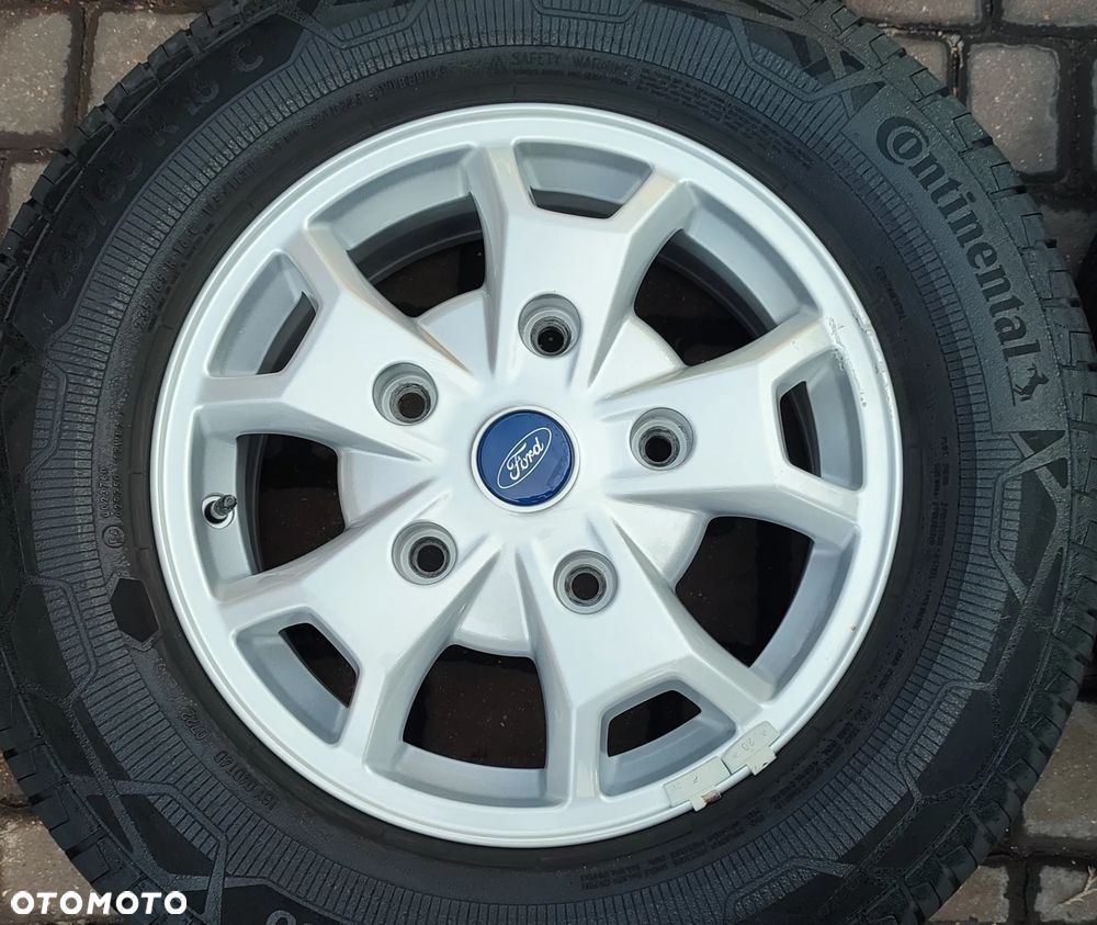 Koła Letnie Felgi Aluminiowe Oryg. Ford Transit 5x160 Et60 Continental 235/65/16 C 2022r 6,5-8mm Bdb  Starogard Gdański - Wysyłka - 2