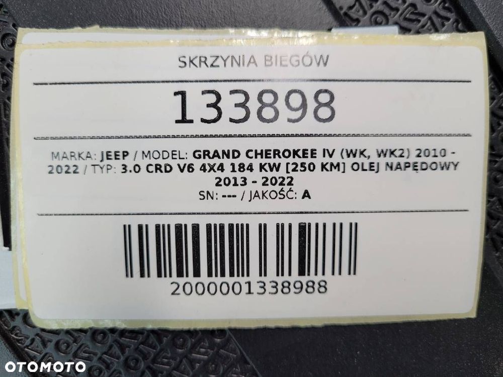 SKRZYNIA BIEGÓW AUTOMATYCZNA REDUKTOR GRAND CHEROKEE IV WK2 P52854875AH - 14