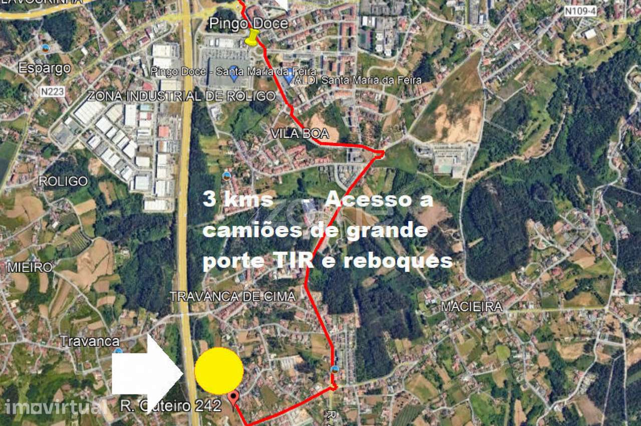Terreno 9178m² frente para Autoestrada A1 Travanca Santa Maria Feira - Grande imagem: 2/41