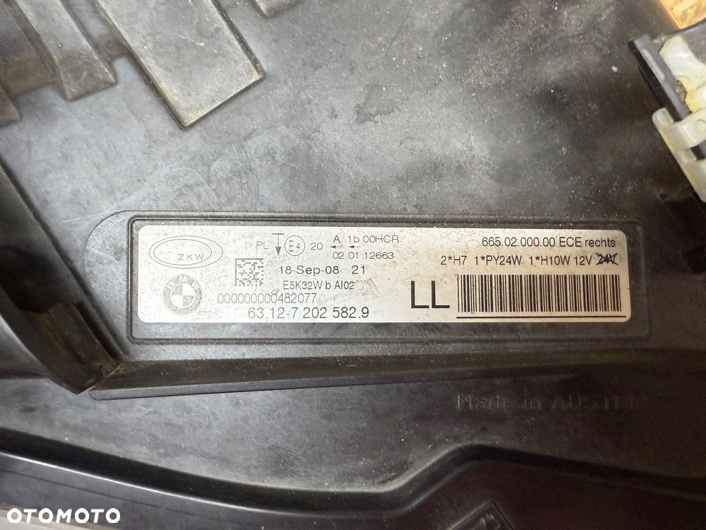 LAMPA PRZÓD PRAWA ZWYKŁA BMW 3 E90 E91 LCI LIFT 7202582 - 8