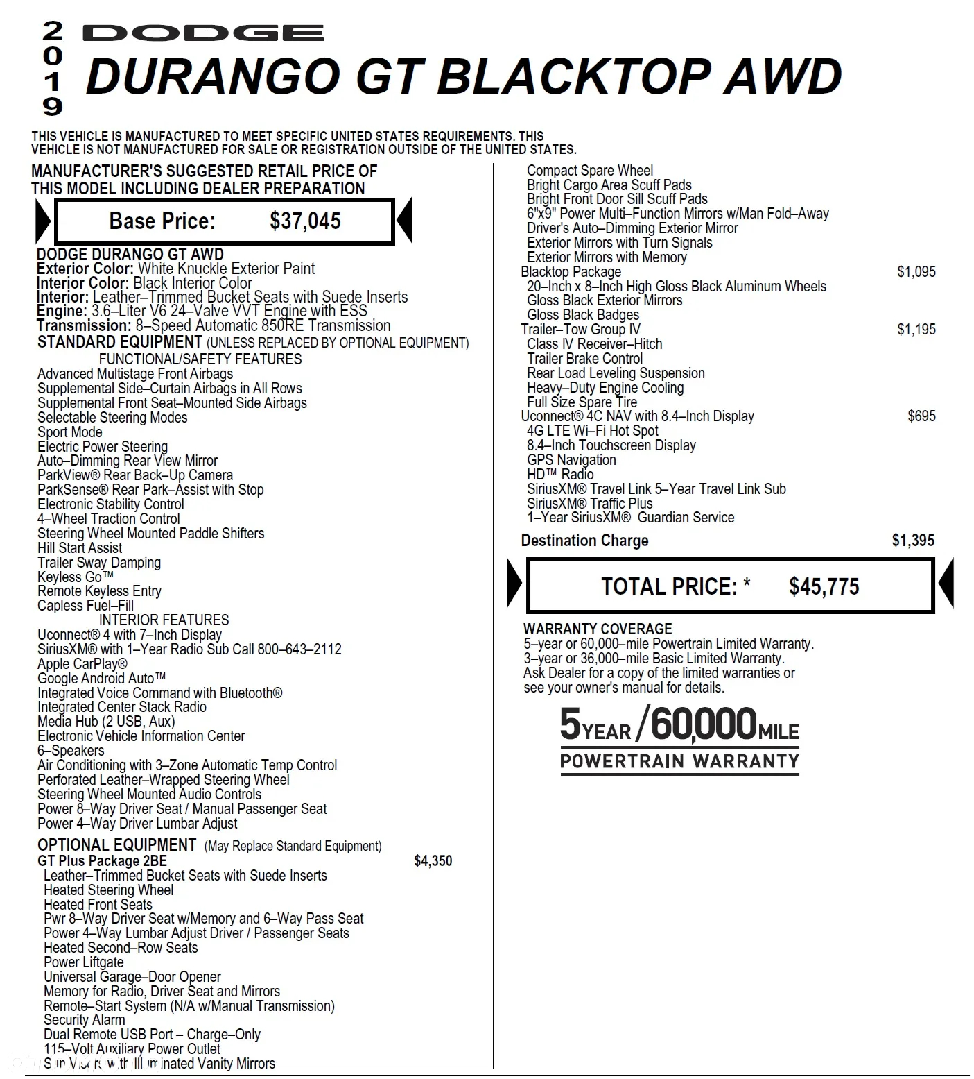 Dodge Durango 3,6 Limited - 16