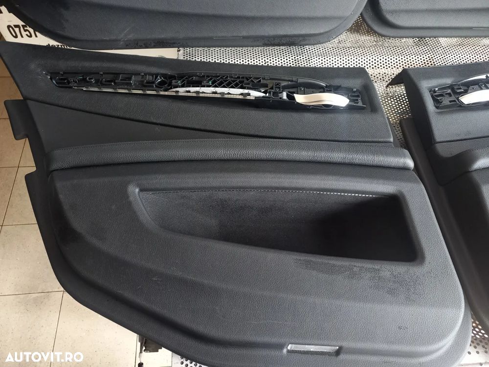 Tapiterie Fete Fata Usa Bmw Seria 7 F01 F02 F03 Long Piele Neagra Lumini Ambientale Volan Stanga De - 4