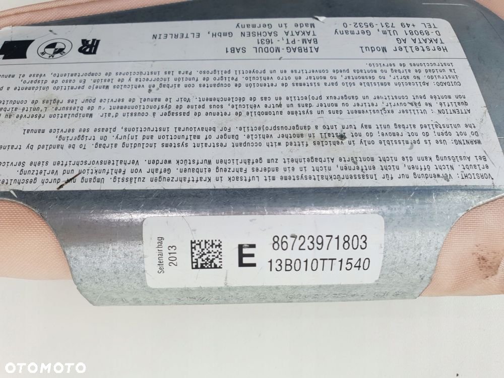 BMW 7 F01 PODUSZKA FOTELA PRAWA 307127910 - 3