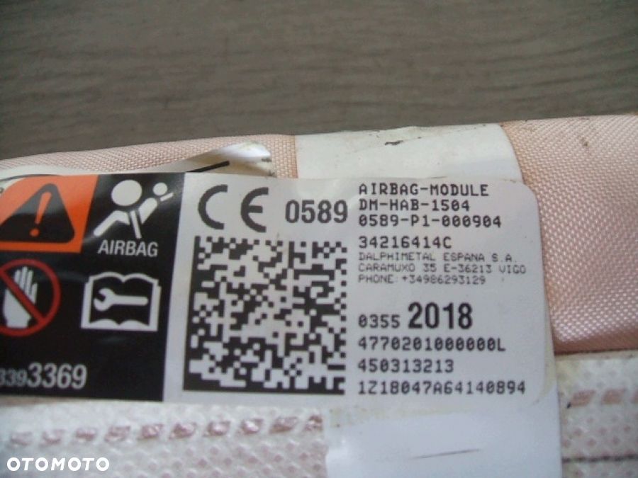 CITROEN C3 AIRCROSS KURTYNA AIRBAG PODUSZKA w FOTEL PRAWA 34252740B - 6