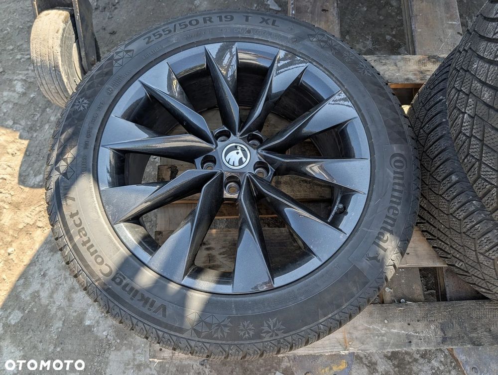 KOŁA FELGI ALUFELGI SKODA 5X112 255 50 R 19 ZIMÓWKI ZIMA - 5