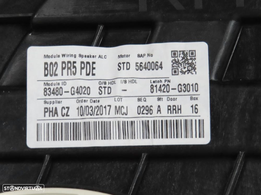 Elevador da Porta com Motor Direito/Trás Usado / Original HYUNDAI i30 (PDE, PD)... - 3