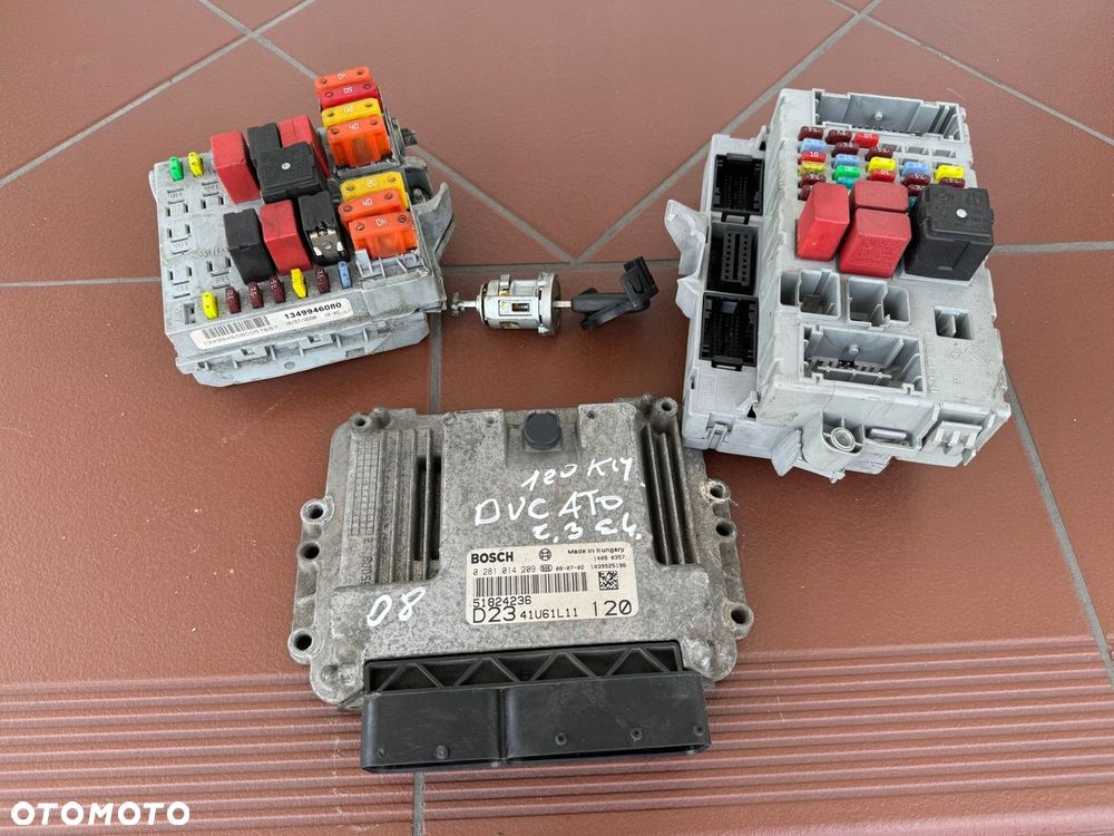Ducato 2,3JTD 120KM E4 06-12 zestaw startowy komputer 0281014209 - 3