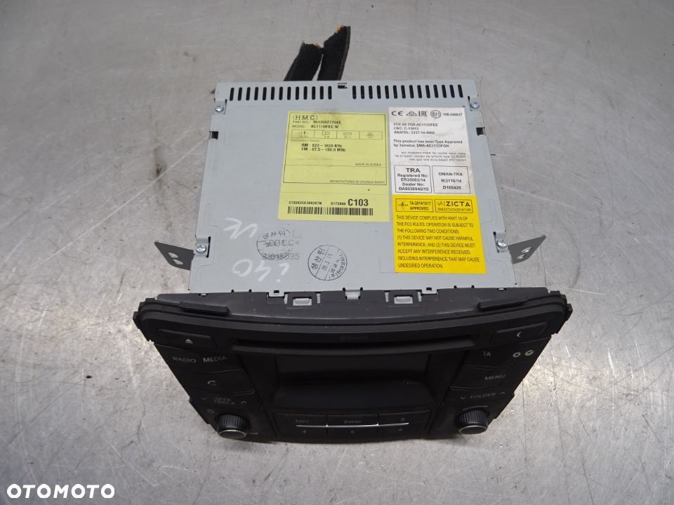 HYUNDAI i40 LIFT 1.7CRDI RADIO CD BLUETOOTH 96170-3Z7704X - 3