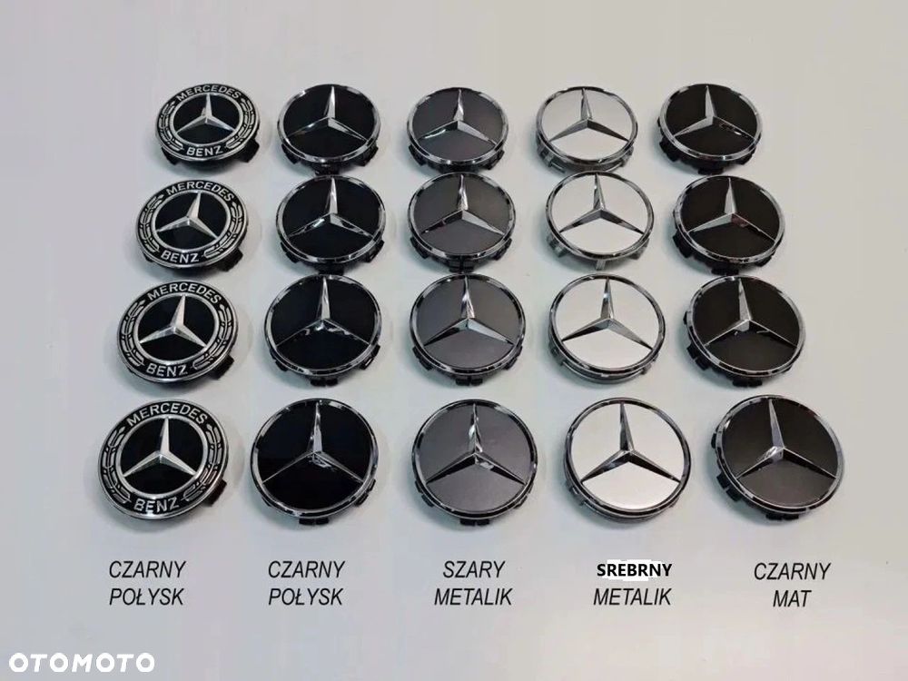 NOWY ORYGINALNY DEKIELEK KAPSEL MERCEDES AMG czarny połysk 75mm - 6