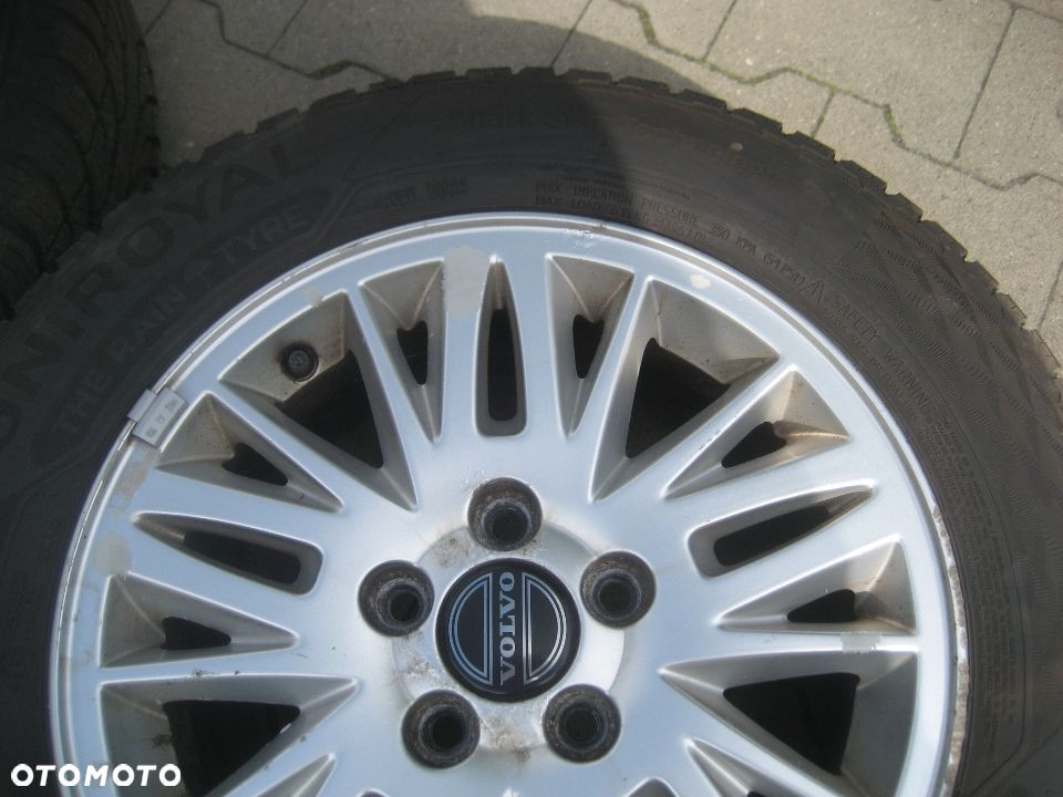 volvo s80 v70 s60 felgi aluminiowe 6,5x15 et43 5x108 30639360 opona 195x65x15 uniroyal - 12
