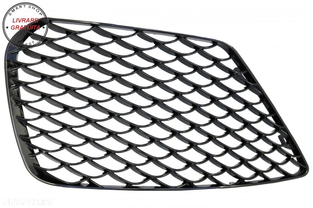 Ansamblu de Grile Bara Fata Mercedes W222 S-Class (2013-2017) S63 Design Negru Luc- livrare gratuita - 3