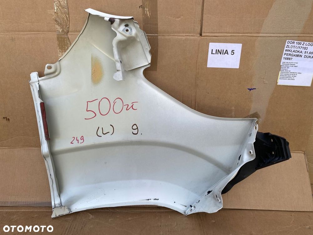 DUCATO BOXER JUMPER Lift 14- błotnik przedni LEWY BIAŁY kolor 249 - 7