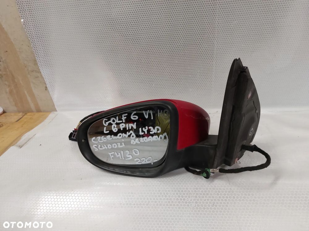 - LUSTERKO ELEKTRYCZNE LEWE VOLKSWAGEN GOLF VI 6 HB LY3D CZERWONY SCHODZI LAKIER BEZBARWNY 6PIN - 4