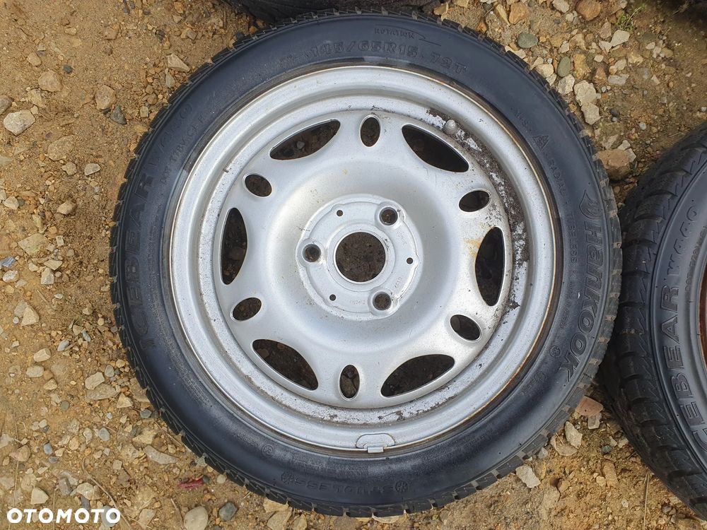SMART FORTWO 4X KOŁA FELGI 15" 3x112 OPONY ZIMOWE HANKOOK KOMPLET KÓŁ 175/55 145/65 - 4