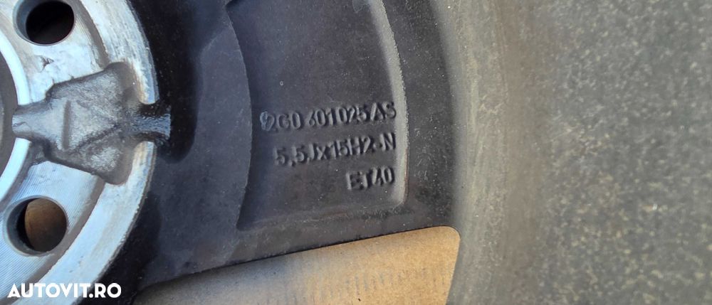 1 buc Janta Aliaj 15 " Vw Polo 2G AW 2G0601025AS 2019 2020 / 2021 2022 - 6