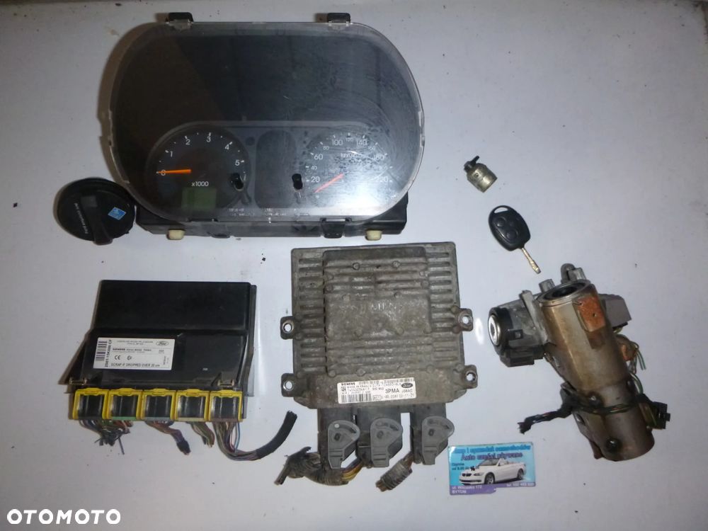 ZESTAW STARTOWY FORD FUSION 1,4 TDCI 2002 ROK  STEROWNIK 2U7A-12A650-ALA   5WS40034A - 1