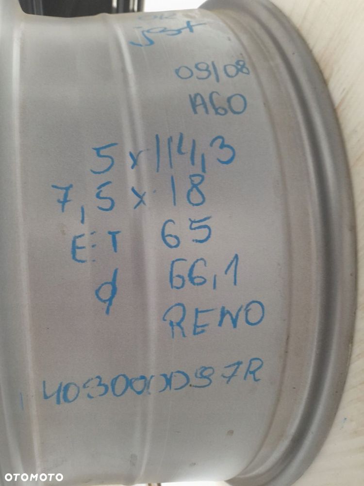 Felga aluminiowa Renault OE 403000097R 7.5" x 18" 5x114.3 ET65 - 6