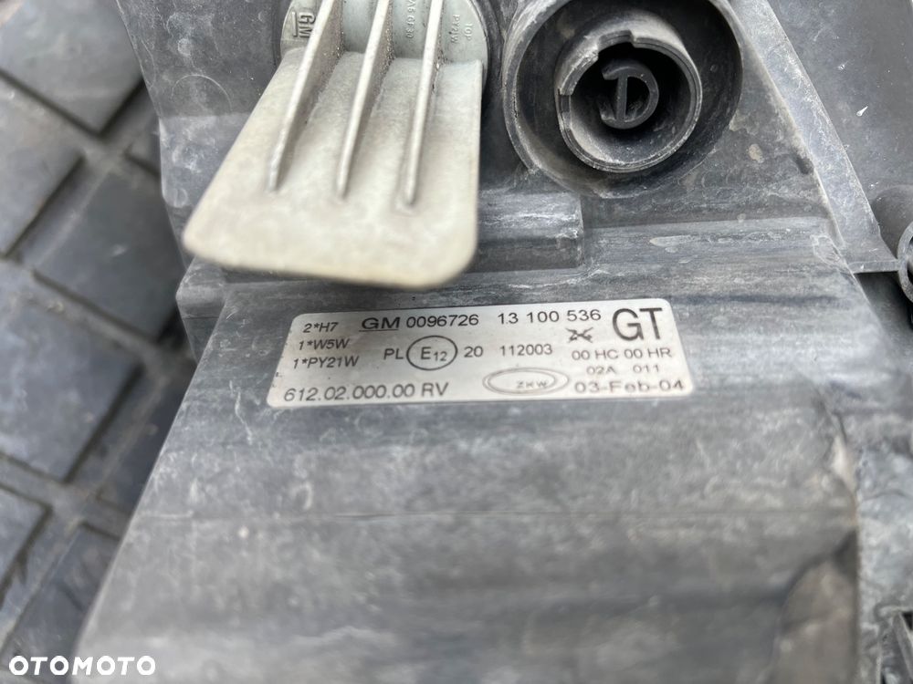 Opel Corsa C REFLEKTORY LAMPY LEWY PRAWY PRZÓD SOCZEWKA OE 0096726 13100535 13100536 - 4