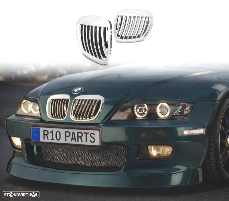GRELHAS FRONTAIS BMW Z3 96-05 CROMADO - 1