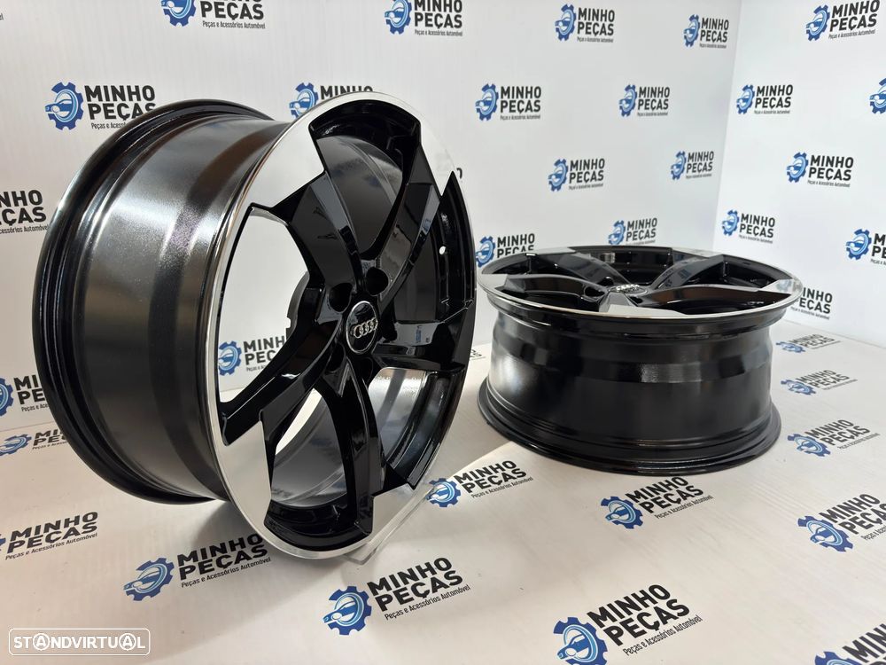 Jantes Look Audi RS3 em 18 (5x112) pretas e polidas - 6