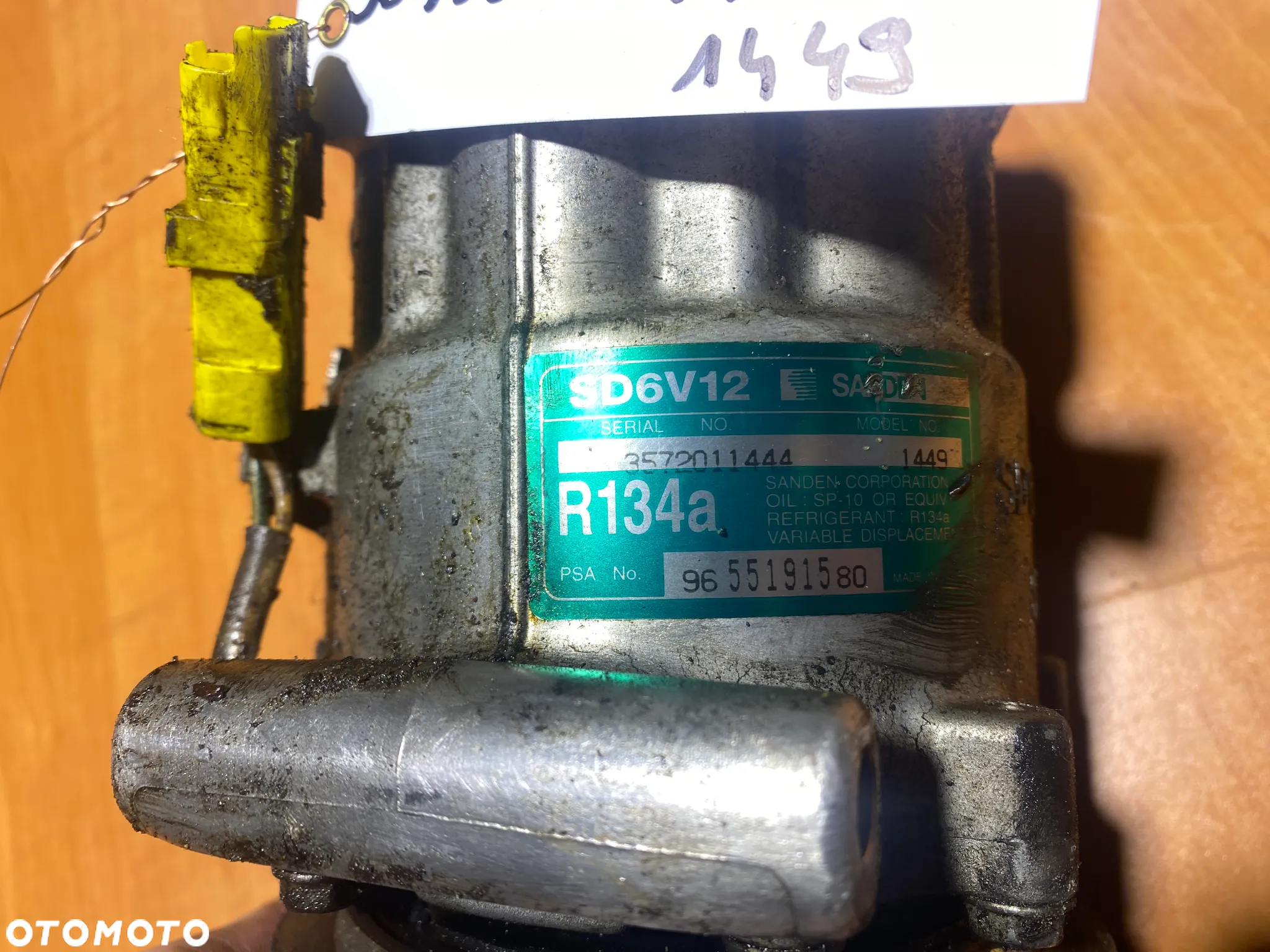 KOMPRESOR SPRĘŻARKA KLIMATYZACJI PEUGEOT PARTNER 206 9655191580 - 2