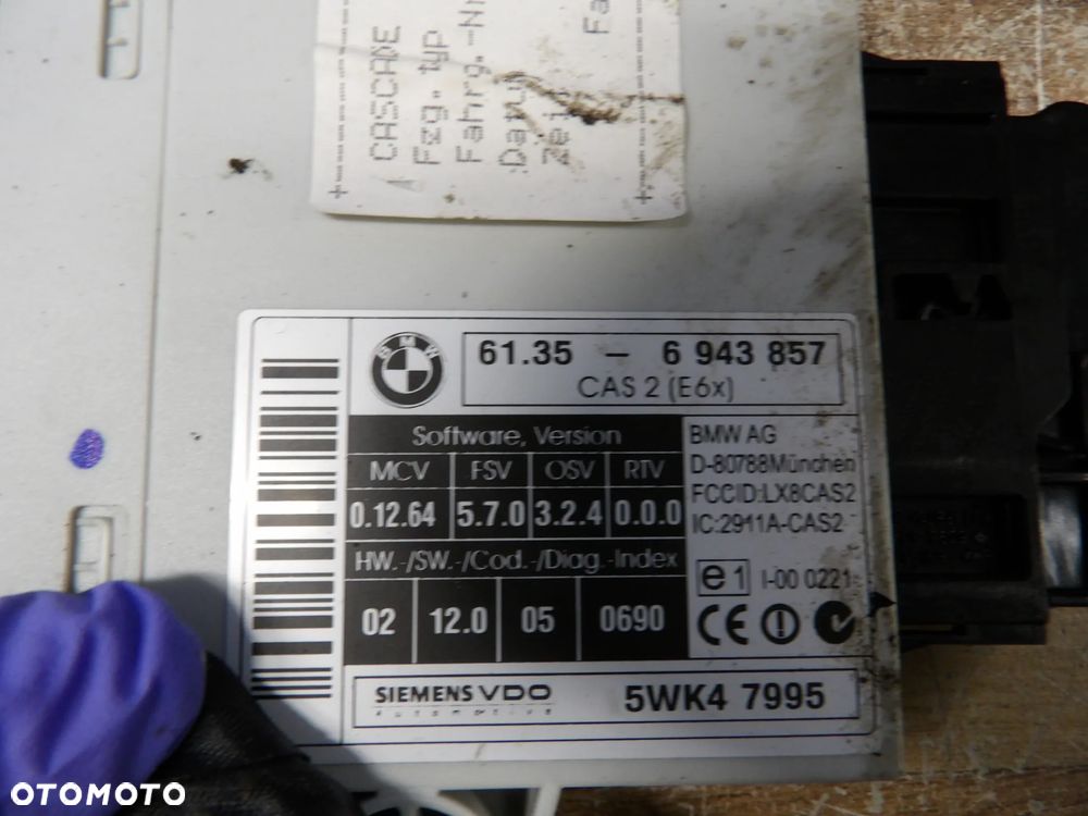 BMW - E60,E61 - MODUŁ , STEROWNIK CAS2 - 6943857 - 2