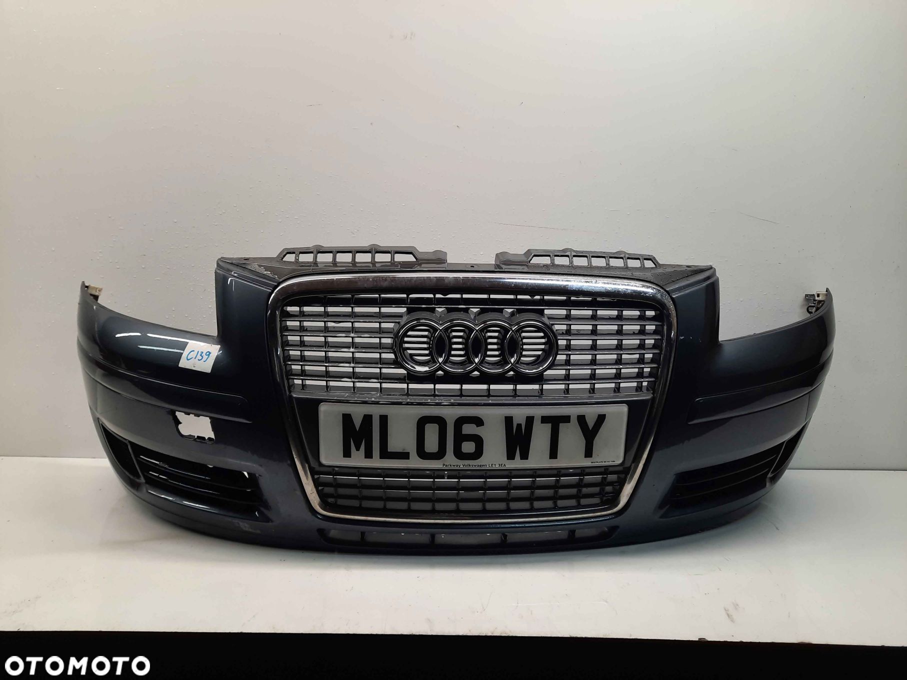^ ZDERZAK PRZÓD PRZEDNI AUDI A3 8P LIFT FL LX7Z SZARY GRAFITOWY - 1