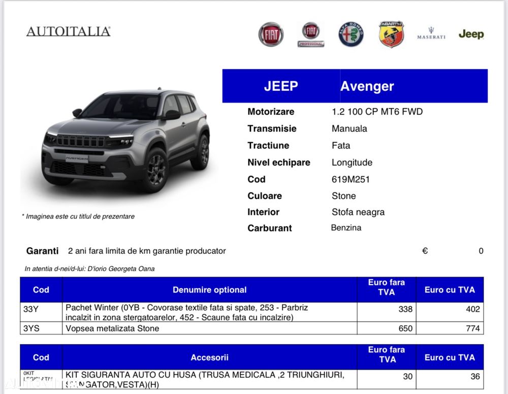 Jeep Avenger 1.2 MT6 Turbo Longitude - 3