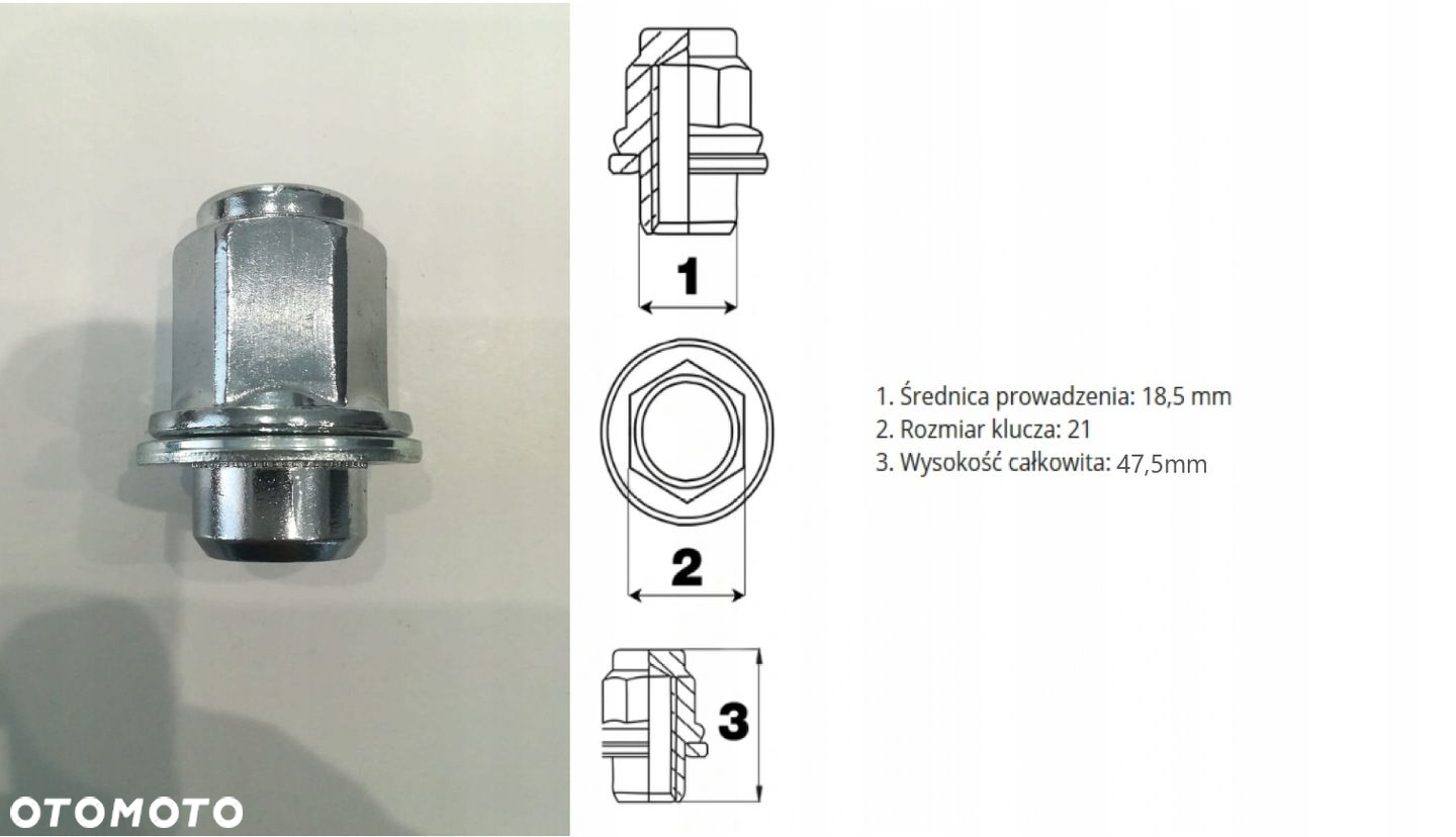 MITSUBISHI EVO NAKRĘTKI FELG ALUMINIOWYCH M12x1.5 KOMPLET 20 SZTUK - 13