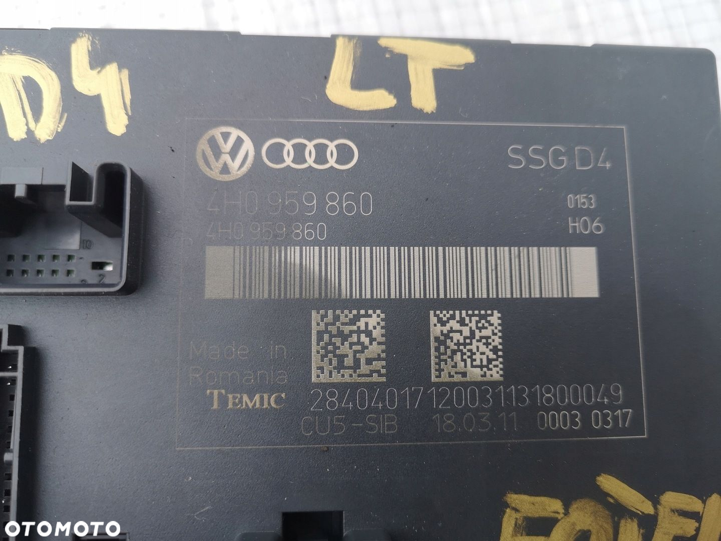 AUDI A8 D4 4H0 MODUŁ STEROWNIK FOTELA TYŁ LEWY 4H0959860 - 3