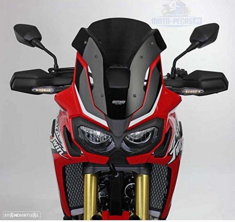 vidro mra sport honda africa twin, viseira escura crf 1000 l - 2