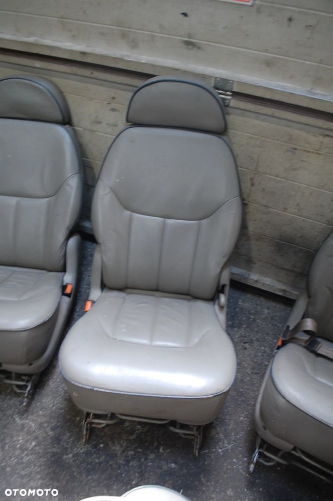 FOTELE OBROTOWE PRZÓD PRZEDNIE + TYŁ 2+5 SKÓRZANE VW SHARAN MK I LIFT 00-10 SEAT ALHAMBRA - 10