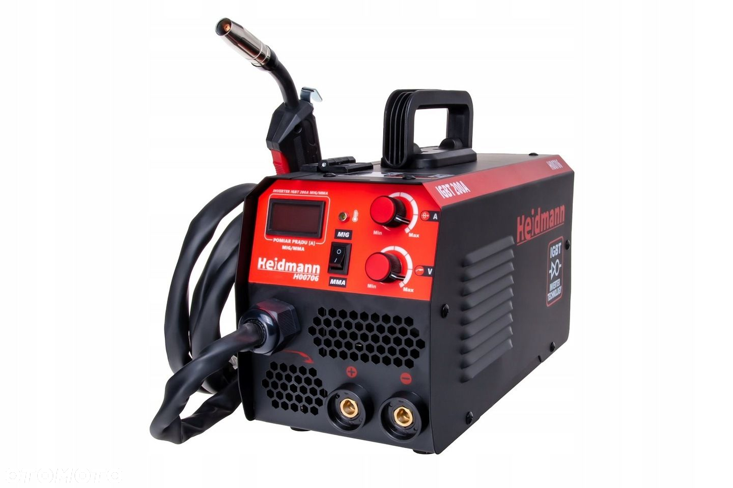 SPAWARKA INWERTEROWA MIGOMAT MIG/MAG MMA FLUX 200A LCD HOTSTART H00706 - 2