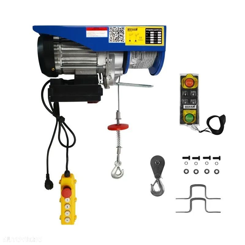 Macara,palan,,electropalan ,18 m cablu, la 230V,telecomanda fara fir