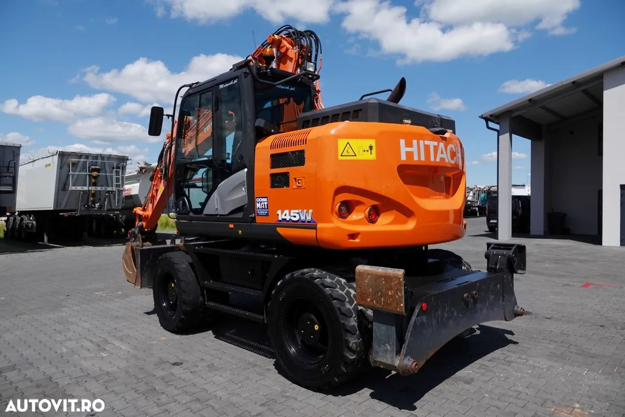 Hitachi 145W / EXCAVATOR PE ROȚI / 2019 / CAMERĂ / CONTRACT DE SERVICE POST-SERVICE - 4