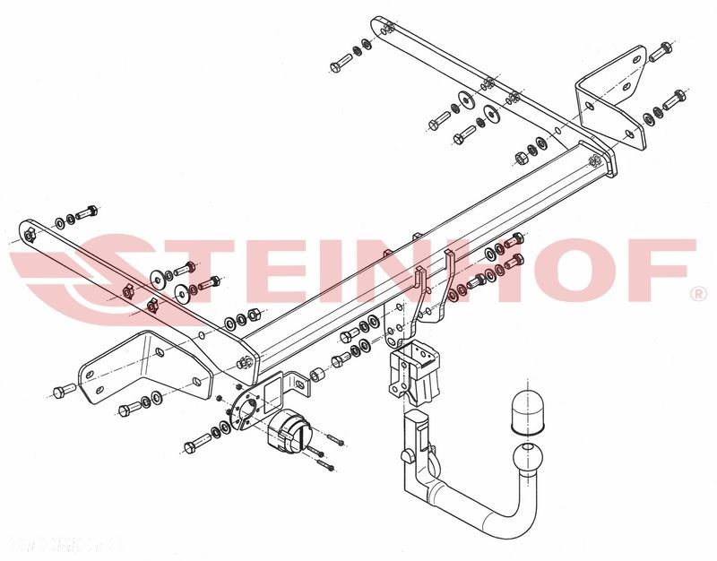 Wypinany hak holowniczy + Moduł 7 pin do Ford Mondeo V Kombi od 2014 - 2
