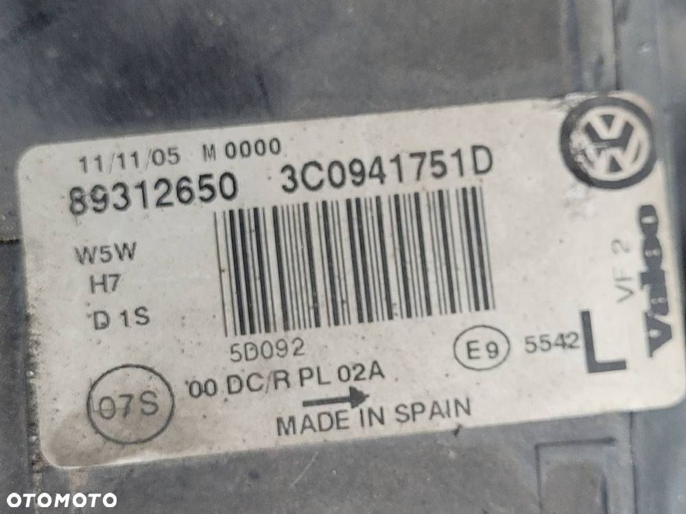 LAMPA PRZÓD PRZEDNIA LEWA XENON VW PASSAT B6 EU 3C0941751D - 11