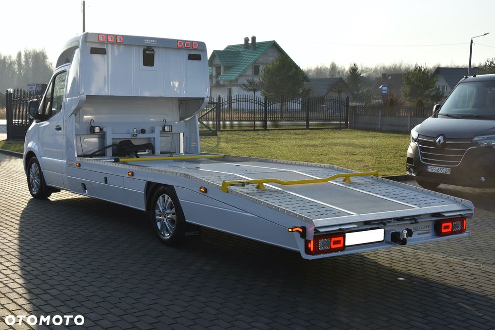 Mercedes-Benz SPRINTER 2022 / ZABUDOWA KEGGER LOW RACE + / AUTOLAWETA / HAK / 3.0 V6 AUTOMAT / DUŻY MBUX / KAMERA COFANIA / SYPIALKA SPOJKAR / PODUSZKI TYŁ / UNIKAT / STAN FABRYCZNIE NOWY - 11