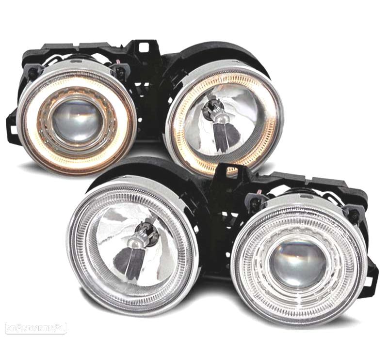 FARÓIS FRENTE ANGEL EYES BMW SERIE 3 E30 - 1