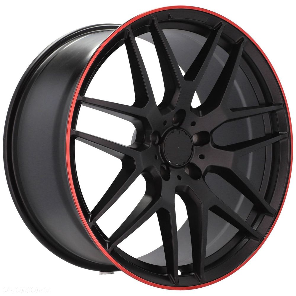 4x Nowe Felgi 21 m.in. do MERCEDES Klasa G W460 W461 W463 AMG Czarne Czerwony Rant - FE115 (HE762) - 2
