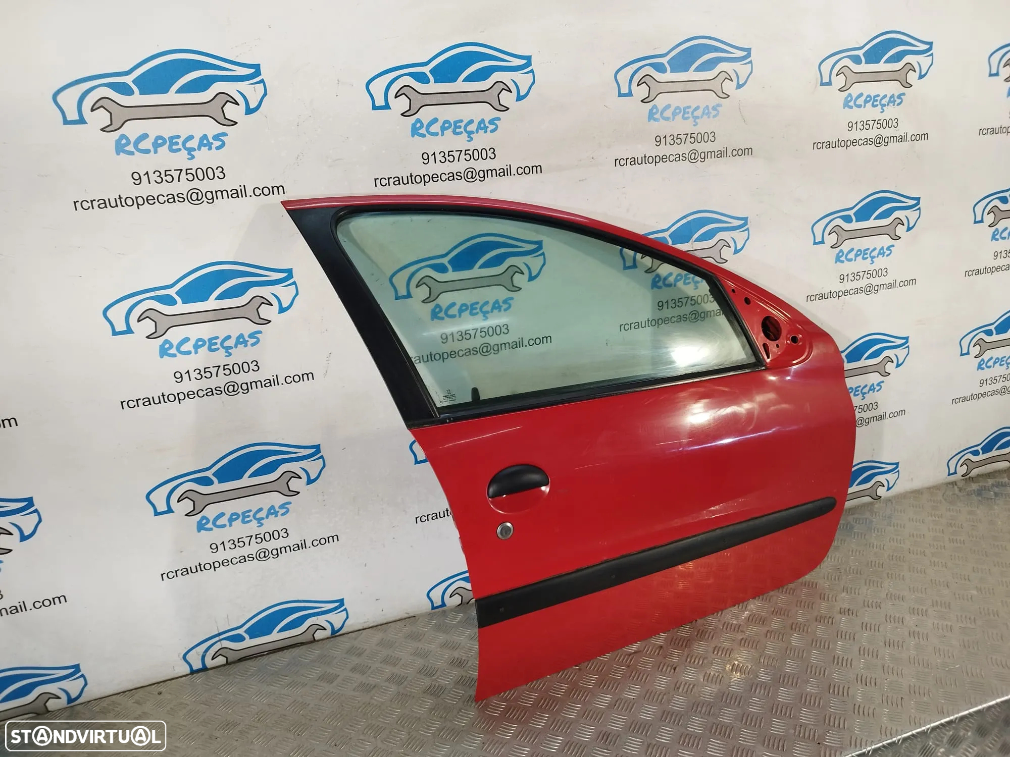 PORTA FRENTE FRONTAL DIREITA PEUGEOT 206 2AC 9004K5 FECHO ELEVADOR MOTOR PUXADOR VIDRO - 2