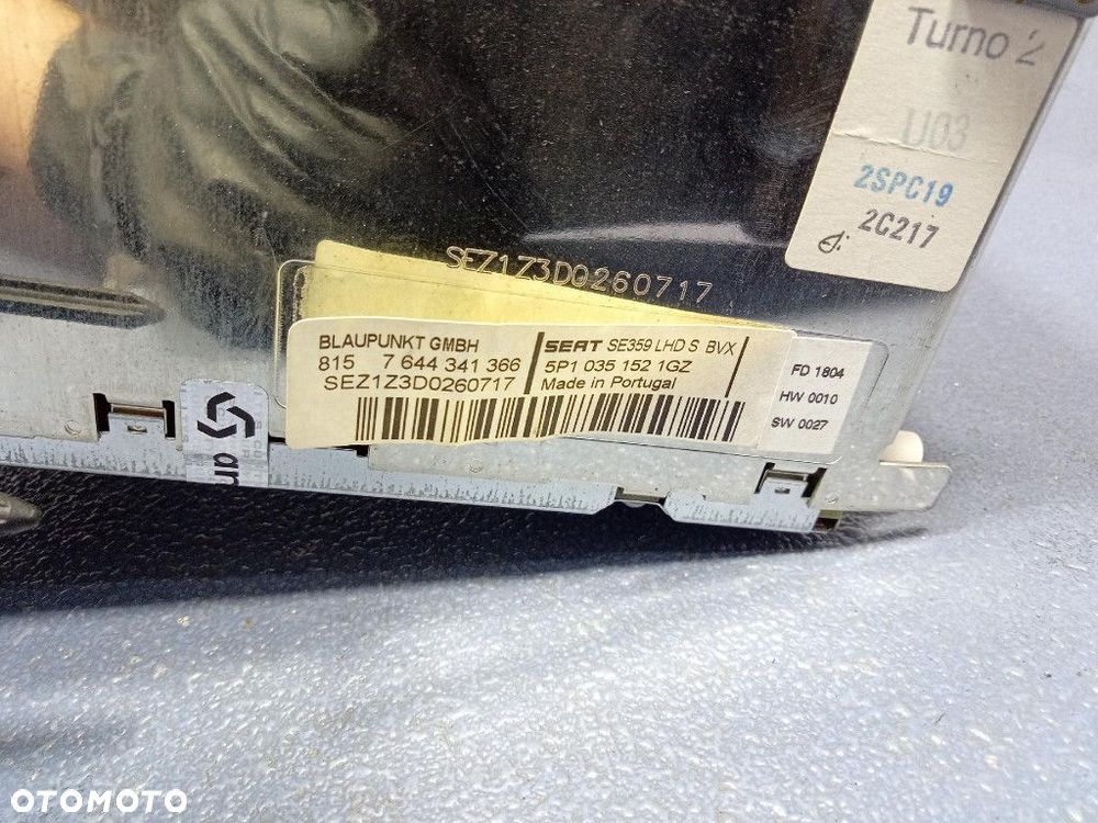 SEAT ALTEA LEON II TOLEDO III RADIO CD FABRYCZNE OEM 5P1035152 - 6