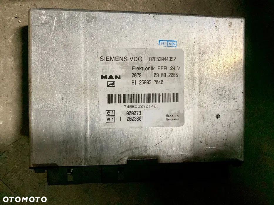 Moduł Sterownik FFR VDO Oryginał 24V MAN TGA 81.25805.7022 - 1