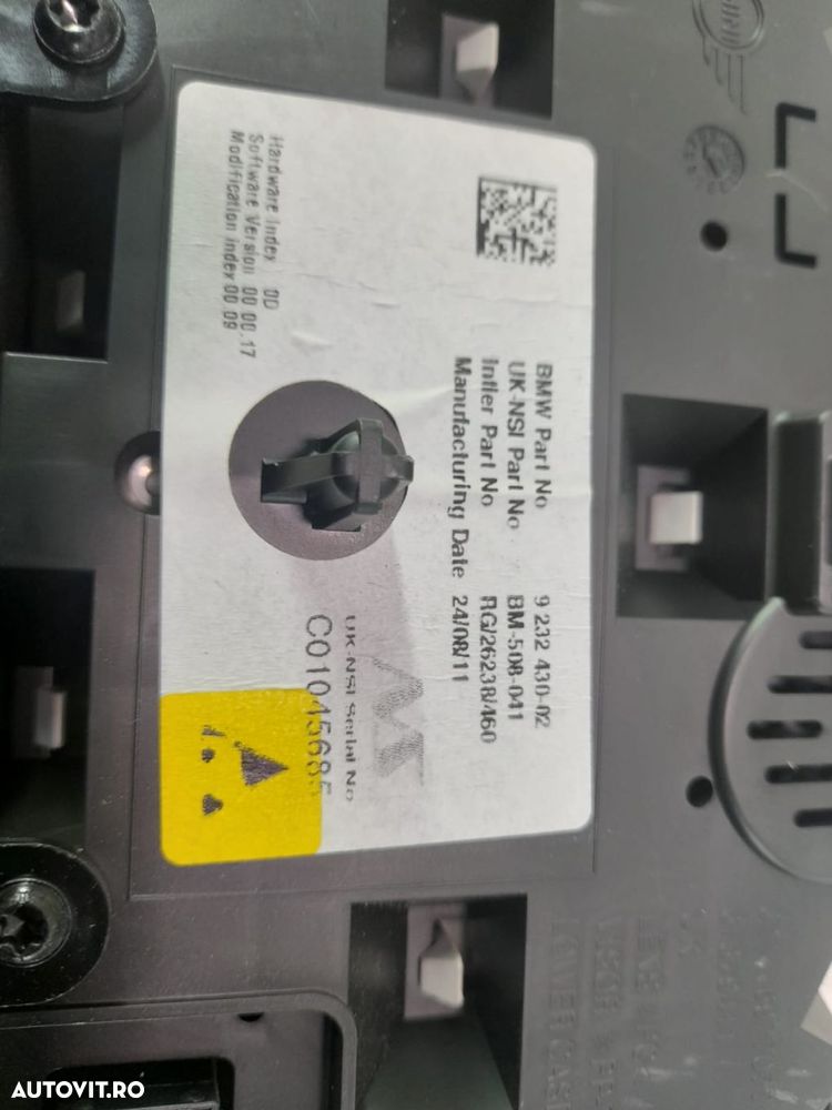 Ceas bord 923243002 Mini Cooper R56 [facelift] [2010 - 2015] 1.6 benz - 3