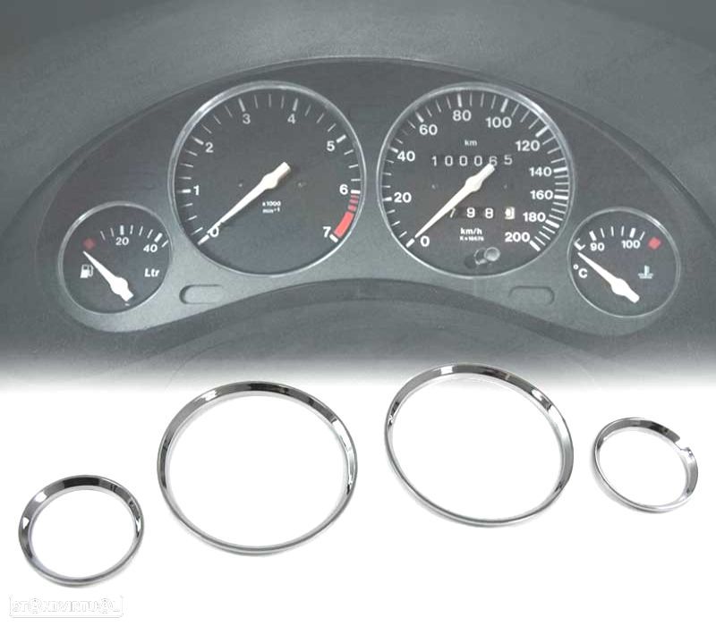 AROS PAINEL PARA OPEL CORSA B TIGRA A CROMO - 1