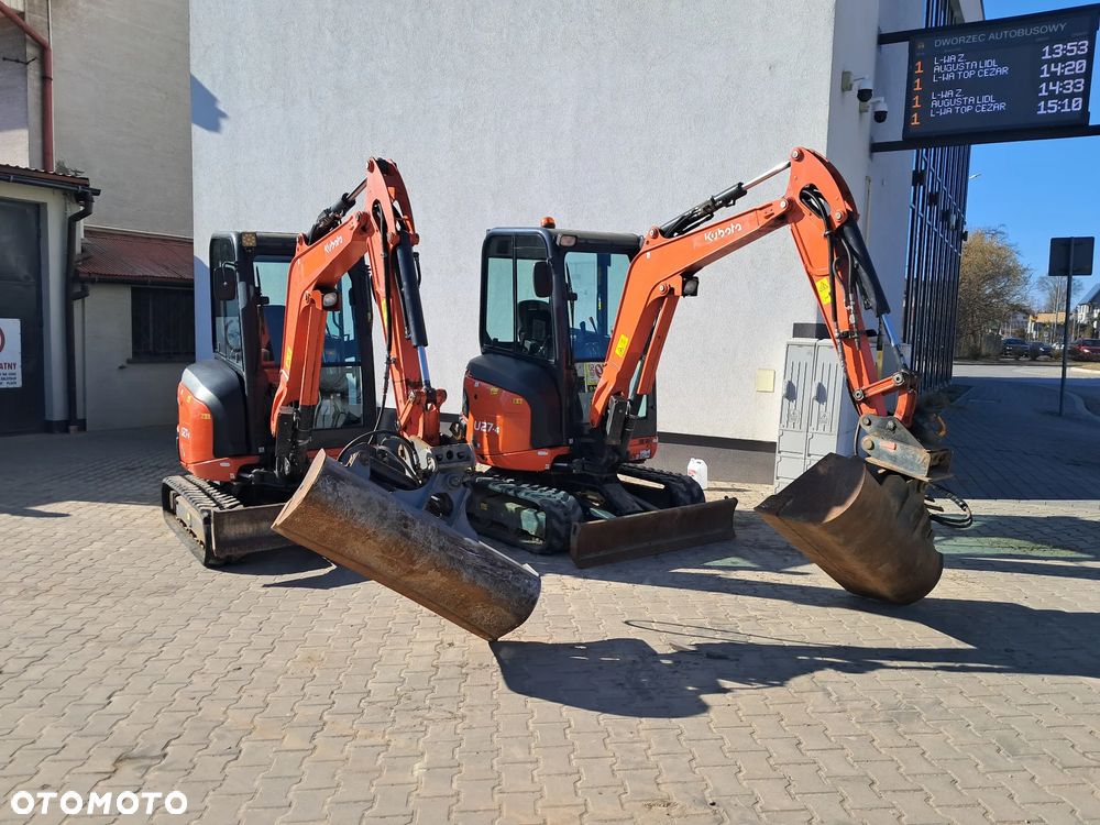 Kubota U27-4 WAGA 2700 kg 2.7t 1300 mth minikoparka * 2022 rok * 2 łyżki * lusterka * pełne oświetlenie jeden właściciel * zero obrys długie ramie szybkozłącze MS03 * hydrauliczna skarpówka * gąsienice 80% bez DPF Red Key * dodatkowe linie hydrauliczne jcb yanmar Cat takeuchi - 15