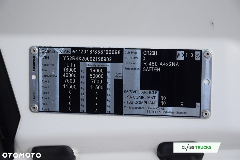 Scania R450 CR20H Retarder Adaptive Cruise Control ADAS Package - 18