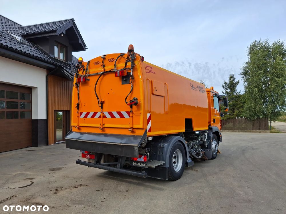 MAN TGM 18.250 Zamiatarka Kupper Weisser BROCK 2 Silniki Euro 5 Odchwaszczarka Szczotki L/R Szczotka Przednia EUnited PM10 Kamery - 5
