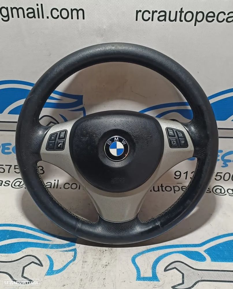 VOLANTE GUIADOR COMPLETO BMW SERIE 1 E81 E87 E82 E88 SERIE 3 E90 E91 E92 E93 X1 E84 PELE AIRBAG COMANDOS MULTIFUNÇÕES CONTROLO - 1