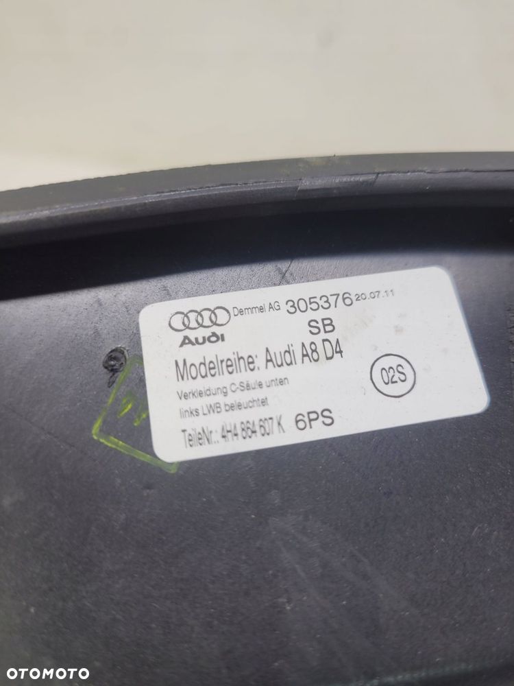 OSŁONA PROGU LED LEWY TYŁ AUDI A8 D4 4H4864607K - 6